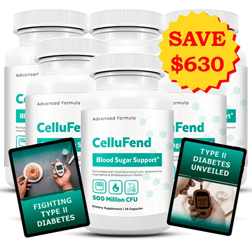 cellufnd.com CelluFend blood sugar Support - 6 bottles -image